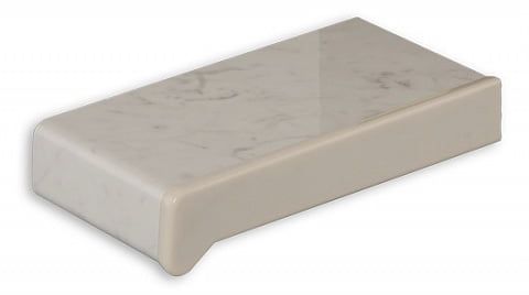 Пластиковый подоконник "Moeller" каррара мрамор глянец